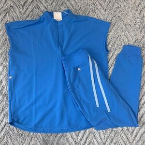 FIGS Capri Blue XXS top/XXP bottom